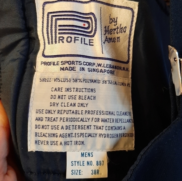 Vintage Profile by Hertha Amen Ski Bibs 38R Winter Pants Overalls Retro Snow - Picture 5 of 8